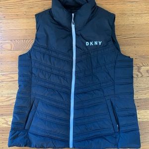 DKNY Black Puffer Vest Size XL